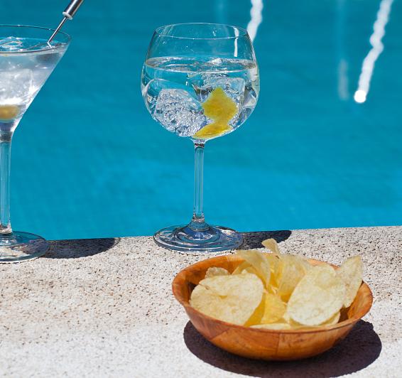 Enjoy a delicious snack by the pool!